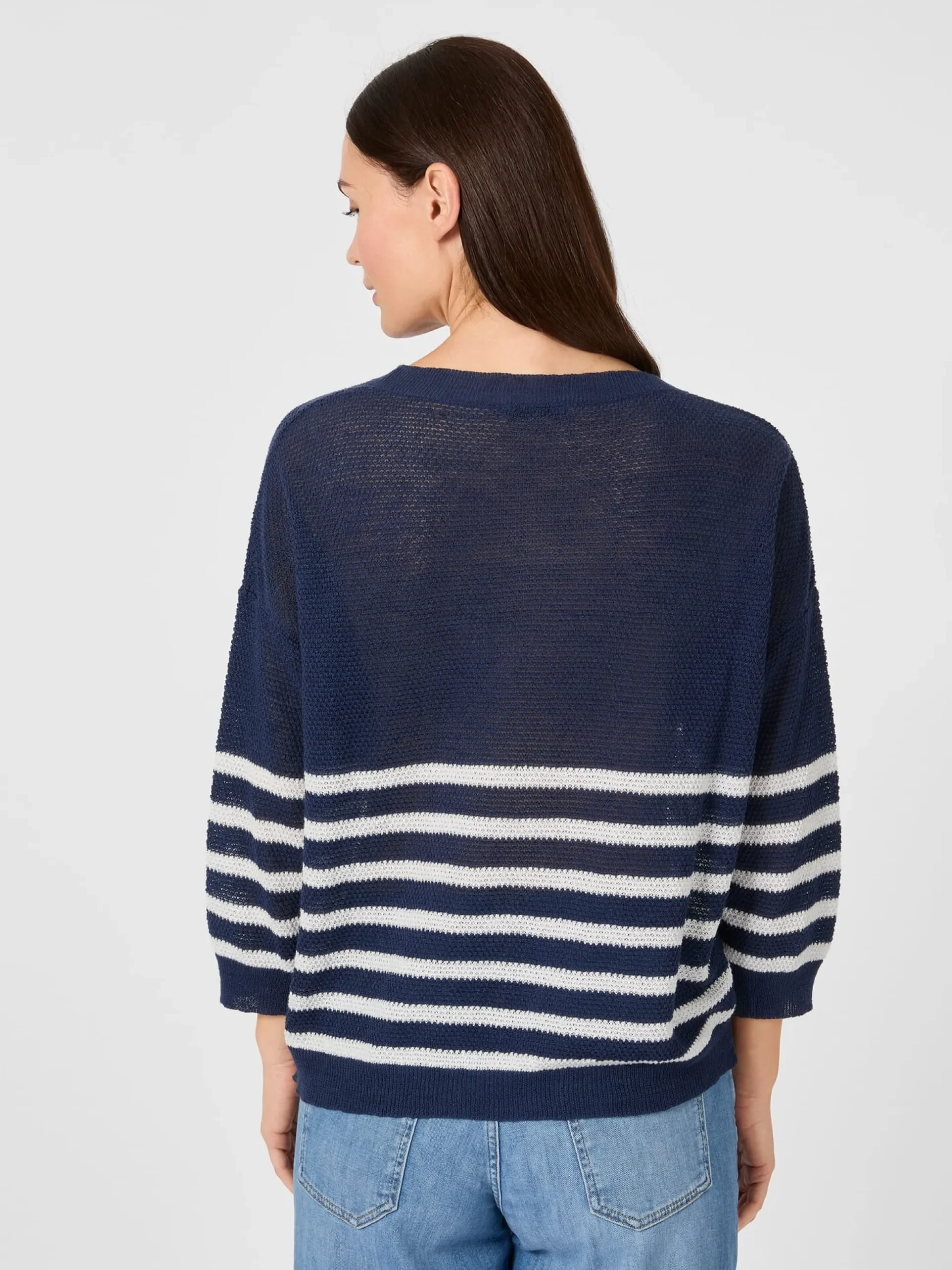 Damen-Strickshirt gestreift