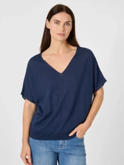 Damen-Strickshirt V-Ausschnitt