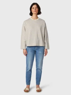 Damen-Sweatshirt gestreift
