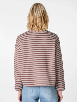 Damen-Sweatshirt gestreift