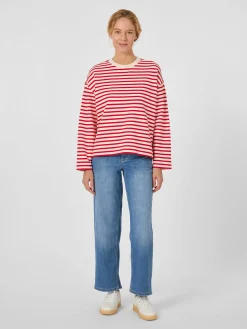 Damen-Sweatshirt gestreift