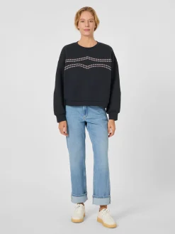 Damen-Sweatshirt Stickerei
