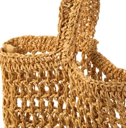 Damen-Tote Bag Raffia, natur