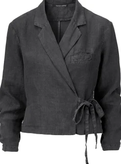 Damen-Wickelblazer kurz