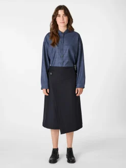 Damen-Wickelrock Wolle