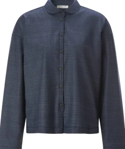 Damen-Wollbluse kariert