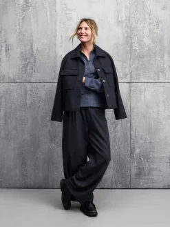 Damen-Wollbluse kariert