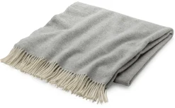 Decke Lammwolle Fischgrat