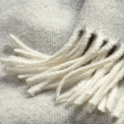 Decke Lammwolle Fischgrat