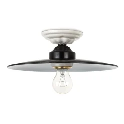 Deckenleuchte Emaille und Keramik