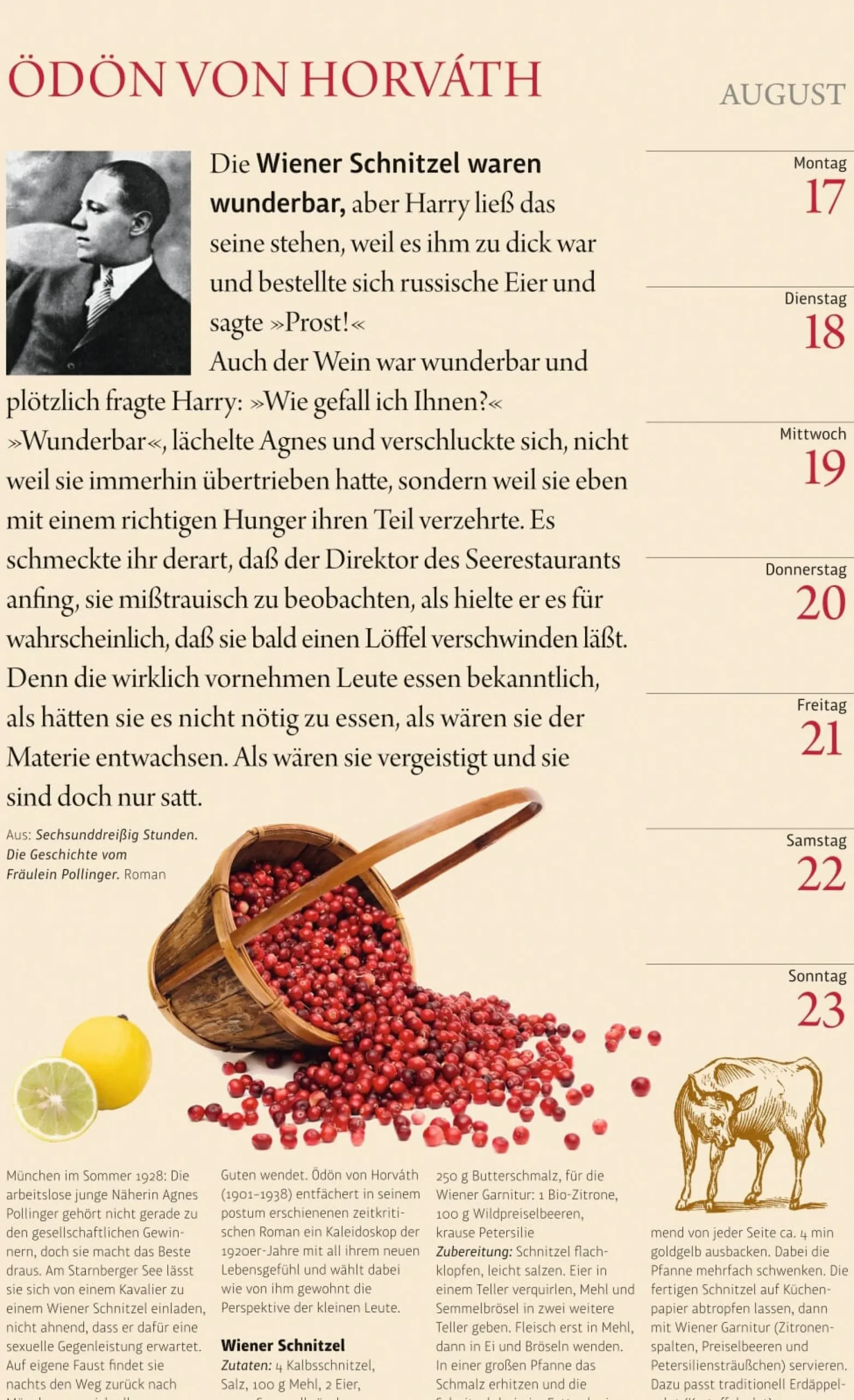 Der literarische Küchenkalender 2026