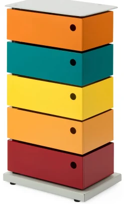 Drehladen-Container Stahlblech 5-fach Polychrom Bruno