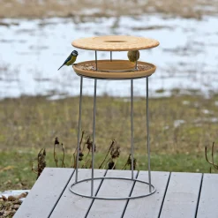 Edelstahlständer für Futterhaus oder Vogeltränke Keramik