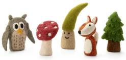 Fingerpuppen Wald Filz