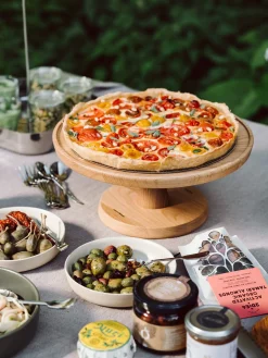 Flexibler Tortenständer Eichenholz