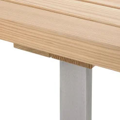 Gartentisch Lärchenholz mit Edelstahlgestell