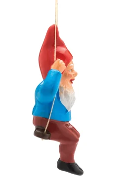 Gartenzwerg mit Schaukel