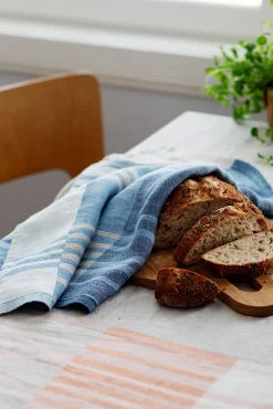 Geschirrtuch Leinen gestreift