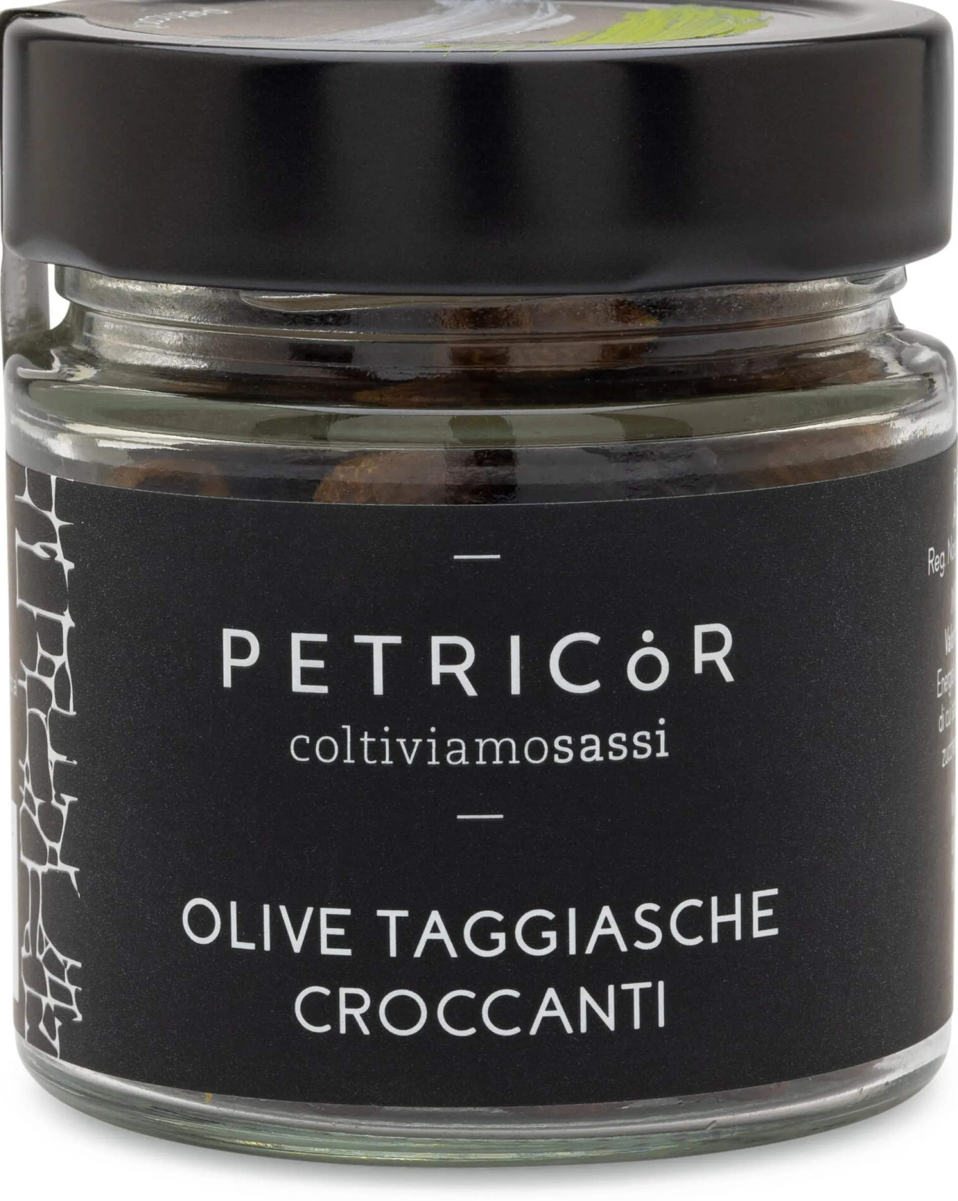 Getrocknete Taggiasca-Oliven