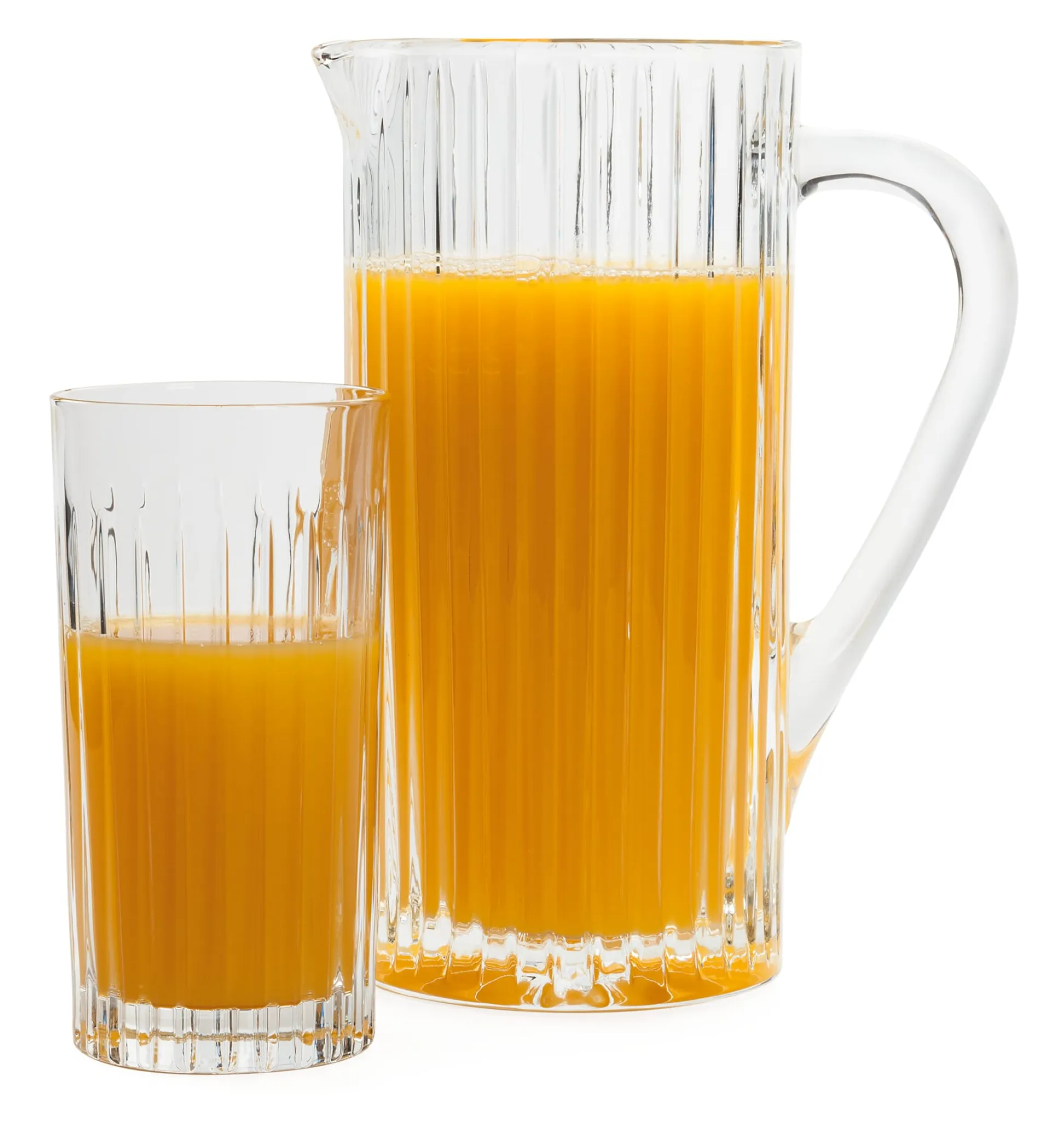 Glaskanne gerippt