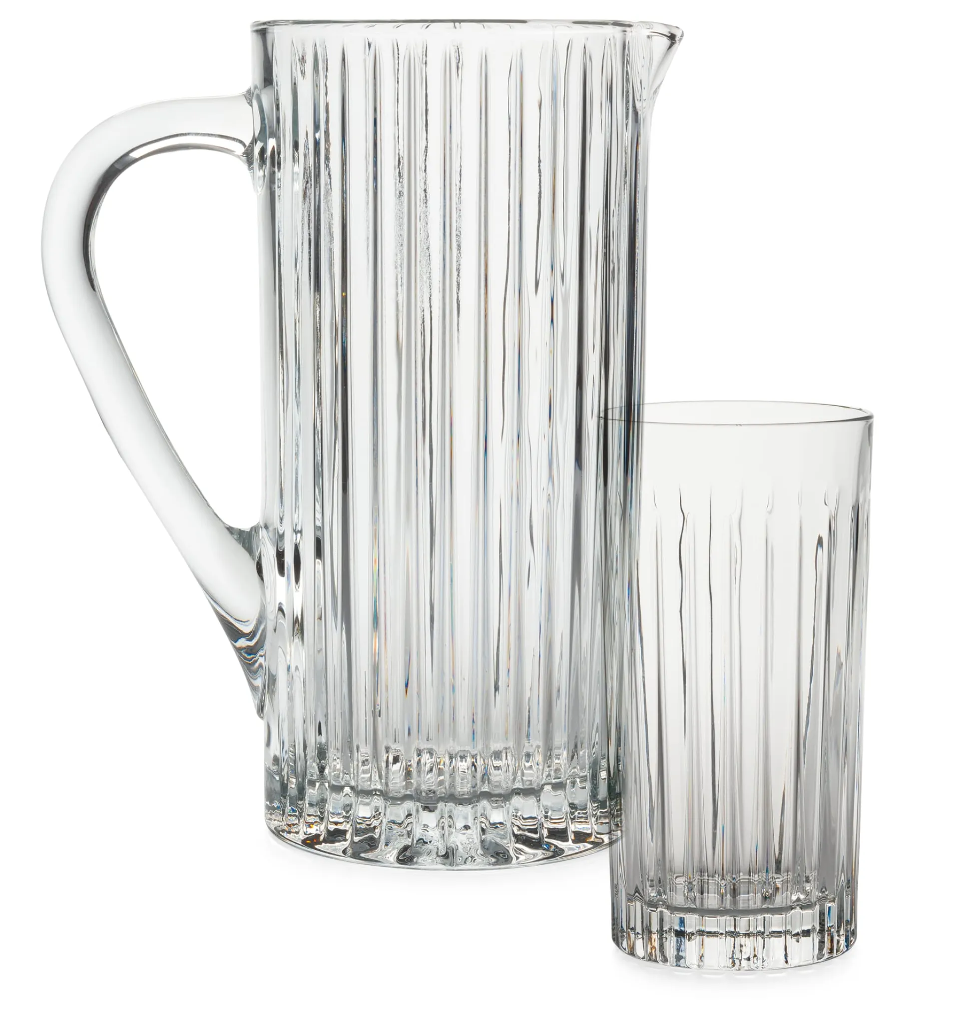 Glaskanne gerippt