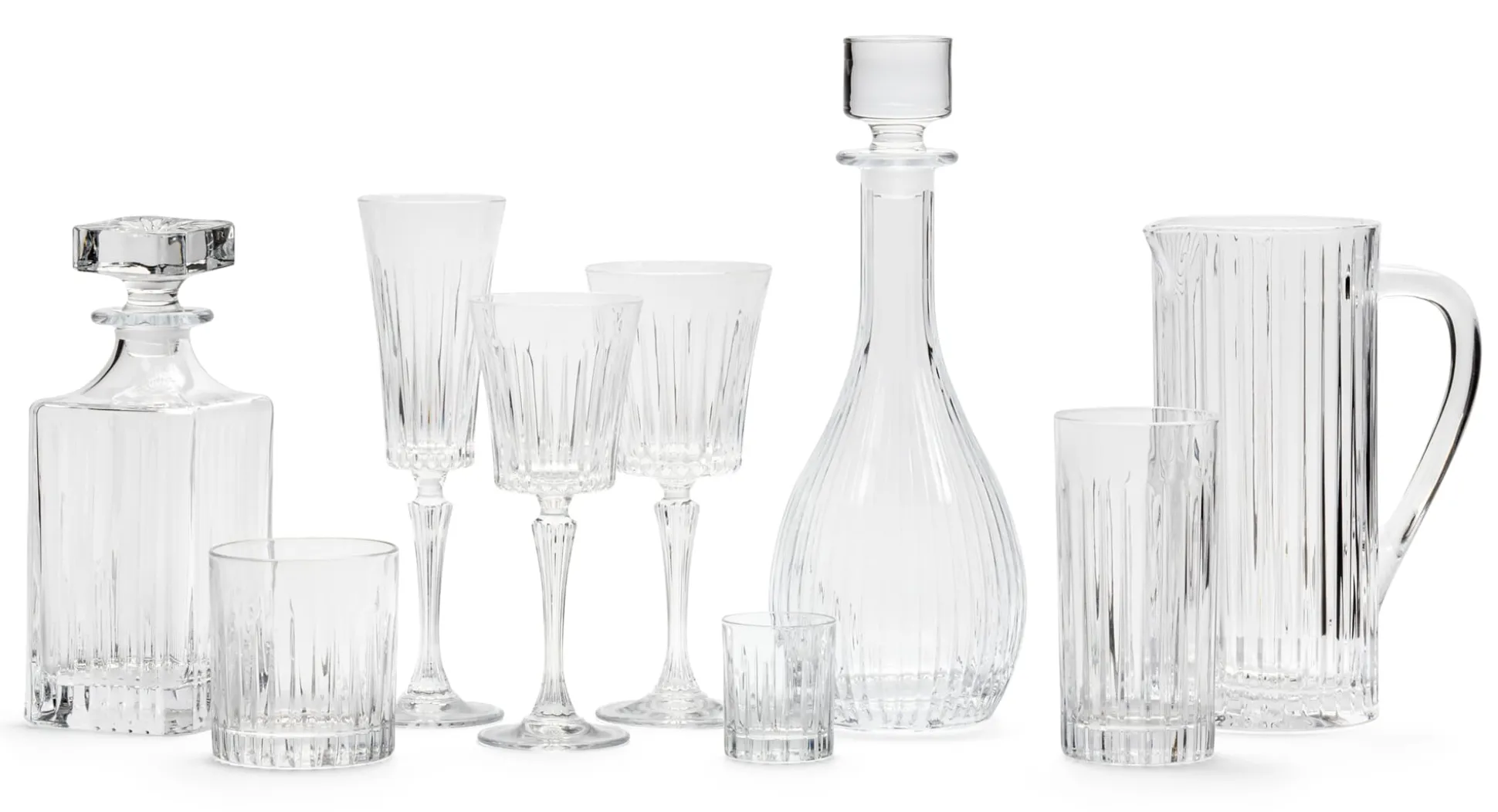 Glaskanne gerippt