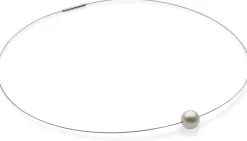 Halsreif Süßwasserperle, Weiß