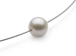 Halsreif Süßwasserperle, Weiß
