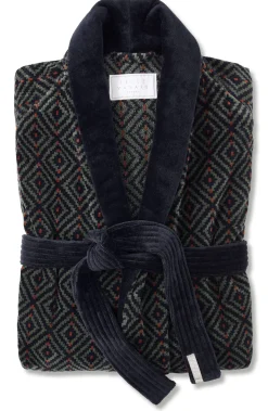 Haus- und Bademantel Rautenmuster