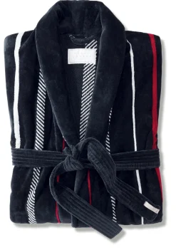 Haus- und Bademantel Streifen