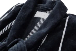 Haus- und Bademantel Streifen