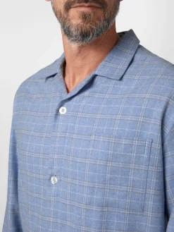 Herren-Flanellpyjama kariert