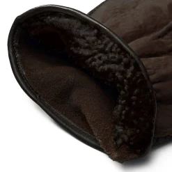 Herrenhandschuh Hirschleder mit Curleylammfell