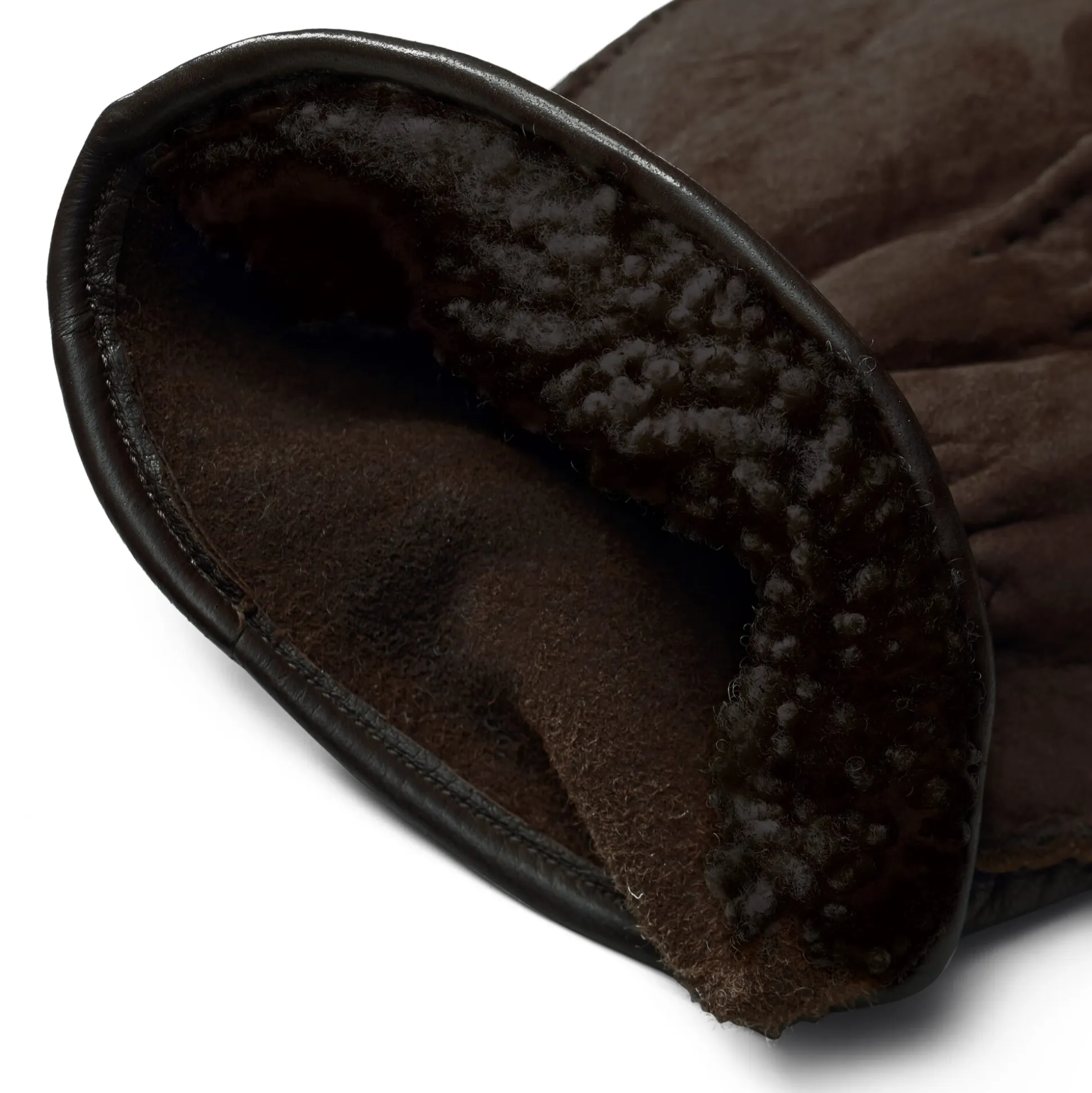 Herrenhandschuh Hirschleder mit Curleylammfell