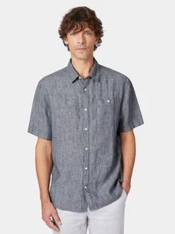 Herrenhemd Halbarm Leinen