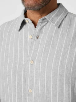 Herrenhemd Leinen gestreift