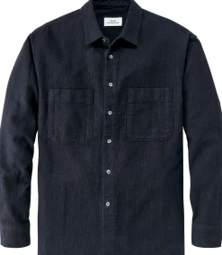 Herren-Hemdjacke gestreift