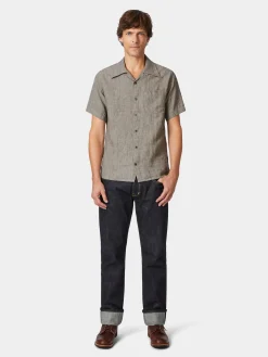 Herren-Leinenhemd Halbarm 1947