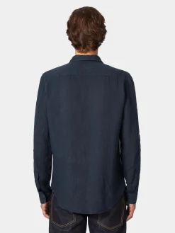 Herren-Leinenhemd vorgewaschen