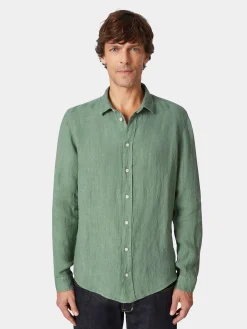 Herren-Leinenhemd vorgewaschen