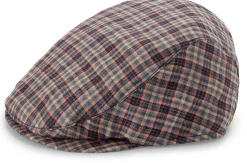 Herren-Leinenkappe kariert