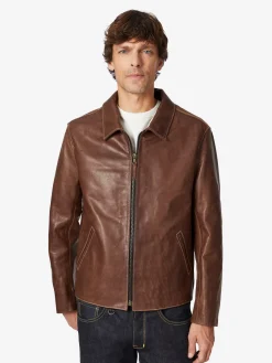 Herren-Pferdelederjacke Pull-up