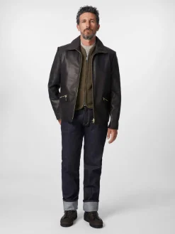 Herren-Roadsterjacke Pferdeleder