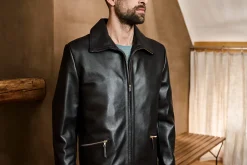 Herren-Roadsterjacke Pferdeleder