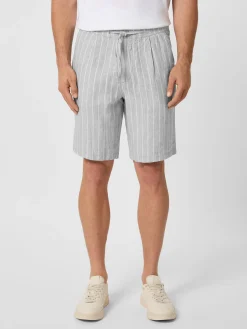 Herrenshorts Leinen gestreift