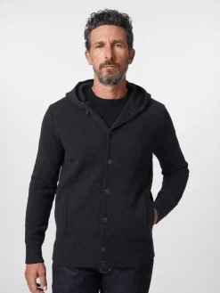 Herrenstrickjacke mit Kapuze