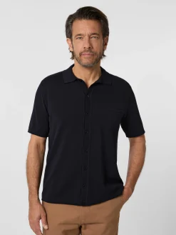 Herren-Strickshirt geknöpft