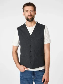 Herrenweste Strukturstreifen