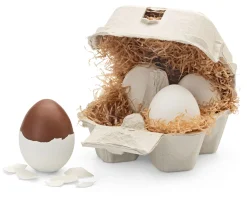 Hühnereier mit Nougatfüllung