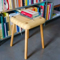 Hocker Eschen- und Eichenholz